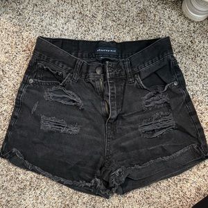 Aéropostale Black Denim Mom Short